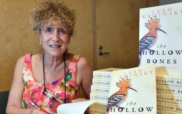 Author Leah Kaminsky with copies of her latest novel,
The Hollow Bones. Photos: Noel Kessel Author Leah Kaminsky with copies of her latest novel,
The Hollow Bones. Photos: Noel Kessel