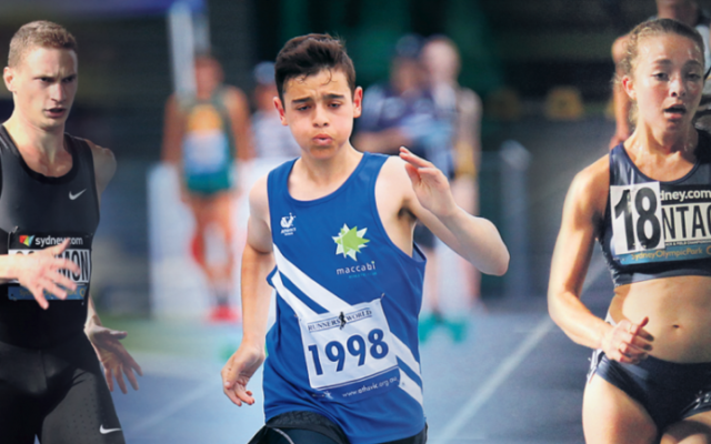 Para speedster Ori Drabkin
(centre) and Olympian Steven
Solomon won gold on the
national stage, while race
walking sensation Jemima
Montag struck silver as a
host of Jewish athletics
stars strutted their stuff at
the Australian Track and Field
Championships at
Sydney Olympic Park.