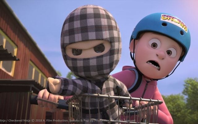 Animated action in the Danish hit, Checkered Ninja.