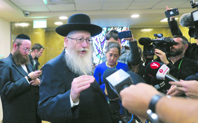 Yaakov Litzman in November 2017. Photo: EPA/GALI TIBBON