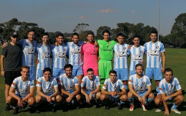The North Caulfield Maccabi FC men's side. The North Caulfield Maccabi FC men's side.
