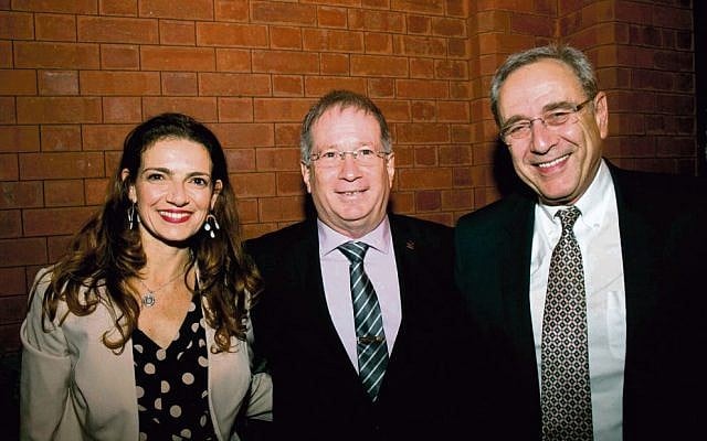 At the launch, from left, Australian Friends of Rambam executive director
Vered Harel, Rambam CEO Dr Miki Halberthal, and Israeli ambassador
Mark Sofer. Photo: Michael Silver. At the launch, from left, Australian Friends of Rambam executive director
Vered Harel, Rambam CEO Dr Miki Halberthal, and Israeli ambassador
Mark Sofer. Photo: Michael Silver.