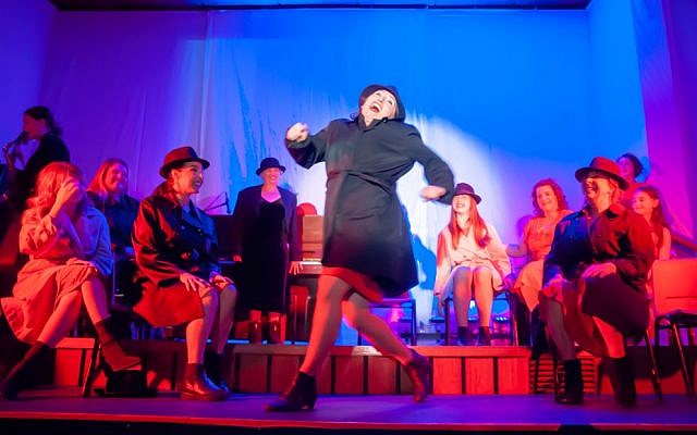Galit Klas strides centre stage as she is watched by fellow performers in Yiddish Divas.
Photo: Jon Moss Galit Klas strides centre stage as she is watched by fellow performers in Yiddish Divas.
Photo: Jon Moss