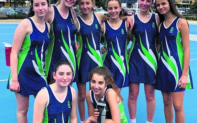 Caulfield District U17 Division 4 premiers the Maccabi Hurricanes. From
left: (back) Kari Boymal, Teegan Casselton, Romy Klooger, Coco Efron, Gabi
Meyerov, Rani Pincus; (front) Shae Kabillo, Jemma Kausman.