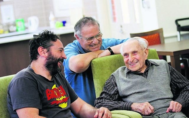 Leo Buchler (right) after his 108th birthday last year, with grandson David (left) and son Paul. Photo: Peter Haskin Leo Buchler (right) after his 108th birthday last year, with grandson David (left) and son Paul. Photo: Peter Haskin