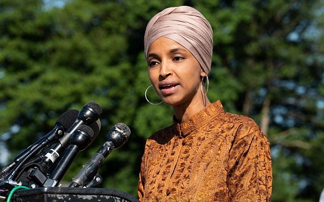 Ilhan Omar speaks at a press conference at the Capitol in Washington, D.C., July 25, 2019. (Michael Brochstein/SOPA Images/LightRocket via Getty Images) Ilhan Omar speaks at a press conference at the Capitol in Washington, D.C., July 25, 2019. (Michael Brochstein/SOPA Images/LightRocket via Getty Images)