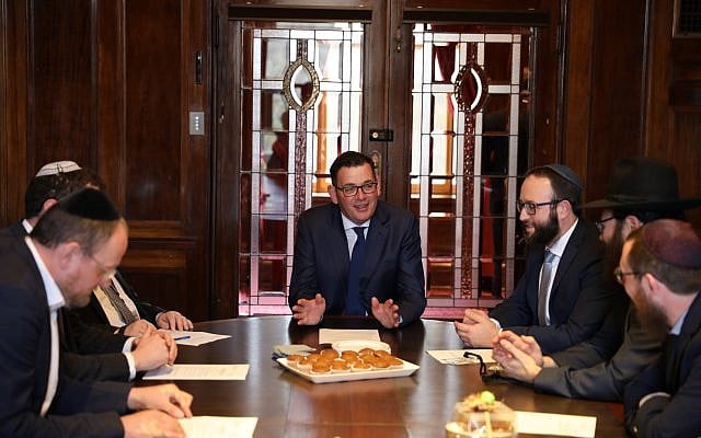 Daniel Andrews meeting with members of the RCV. Daniel Andrews meeting with members of the RCV.
