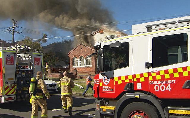 Fire crews at the scene on Tuesday. Photo: Daniel Shaw Fire crews at the scene on Tuesday. Photo: Daniel Shaw