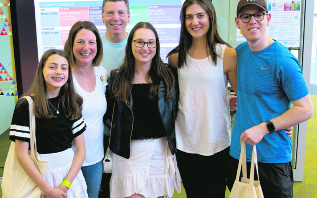 From left: Mia, Lara, Shlomi and Jordi Levin, Mia Grossman, Ari Levin.