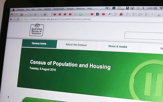 The homepage of the 2016 Census. Photo: AP Photo/Rick Rycroft The homepage of the 2016 Census. Photo: AP Photo/Rick Rycroft