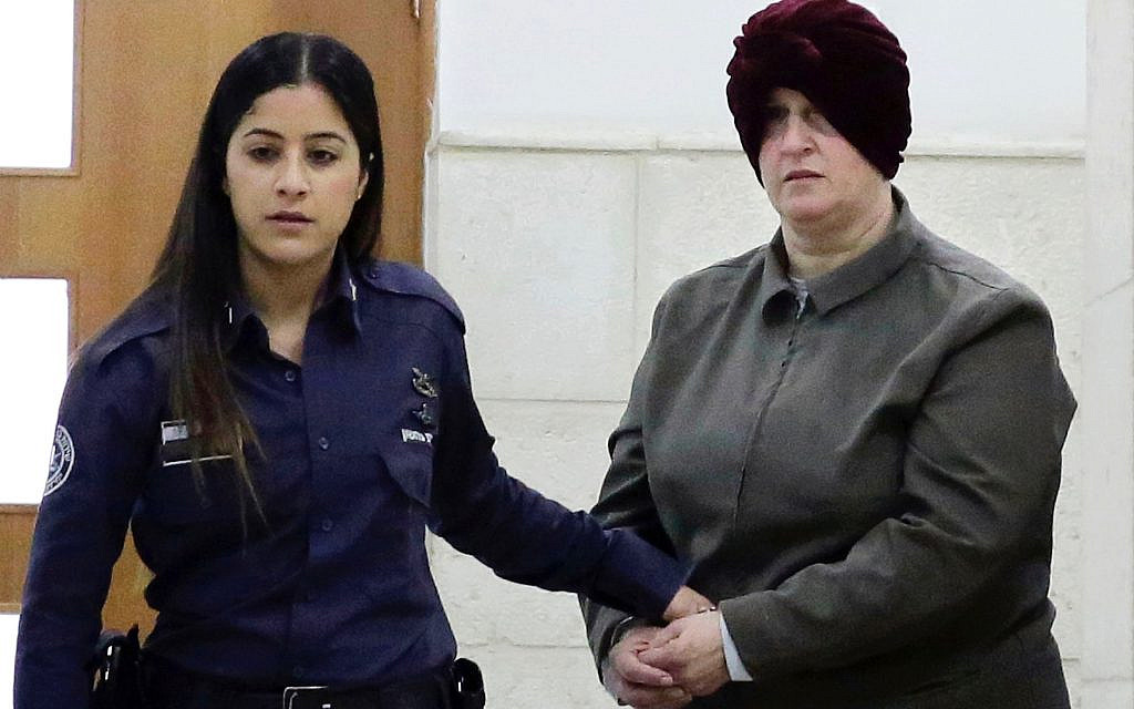Malka Leifer is brought to a courtroom in Jerusalem in February, 2018.
Photo: AP Photo/Mahmoud Illean Malka Leifer is brought to a courtroom in Jerusalem in February, 2018.
Photo: AP Photo/Mahmoud Illean