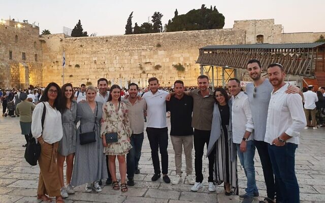 The mission participants visiting the Kotel. The mission participants visiting the Kotel.