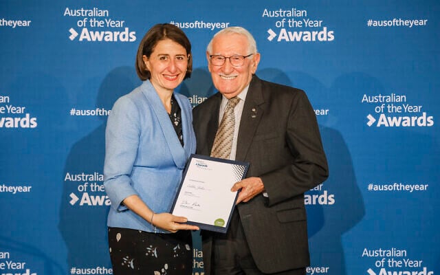 Gladys Berejiklian and Eddie Jaku. Photo: Salty Dingo Gladys Berejiklian and Eddie Jaku. Photo: Salty Dingo