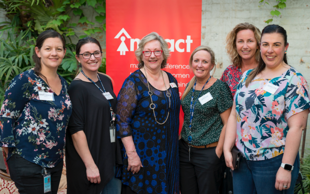 Impact founder Kathy Kaplan (third from left) with some of the police officers who participated in
the impactFUL program. Impact founder Kathy Kaplan (third from left) with some of the police officers who participated in
the impactFUL program.