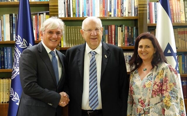 From left: Keren Hayesod-UIA World Board of Trustees chairman Steven Lowy, Reuven Rivlin and Judy Lowy. From left: Keren Hayesod-UIA World Board of Trustees chairman Steven Lowy, Reuven Rivlin and Judy Lowy.