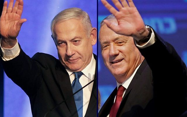 Benjamin Netanyahu (left) and Benny Gantz. Photos: Emmanuel Dunand and Menahem Kahana / AFP Benjamin Netanyahu (left) and Benny Gantz. Photos: Emmanuel Dunand and Menahem Kahana / AFP