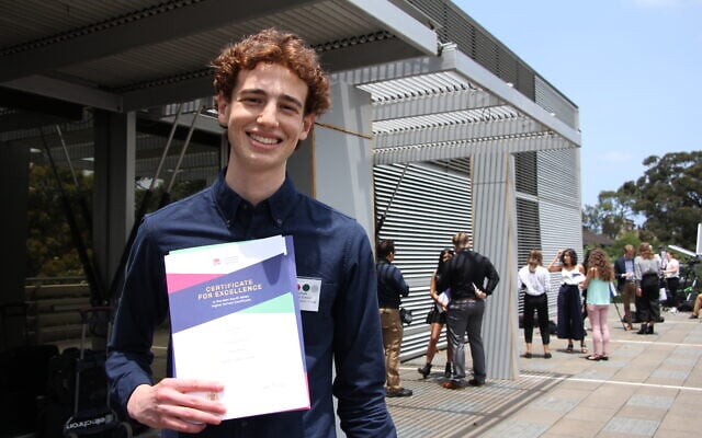 Adam Gottschalk with his First in Course certificates. Photo: Shane Desiatnik Adam Gottschalk with his First in Course certificates. Photo: Shane Desiatnik
