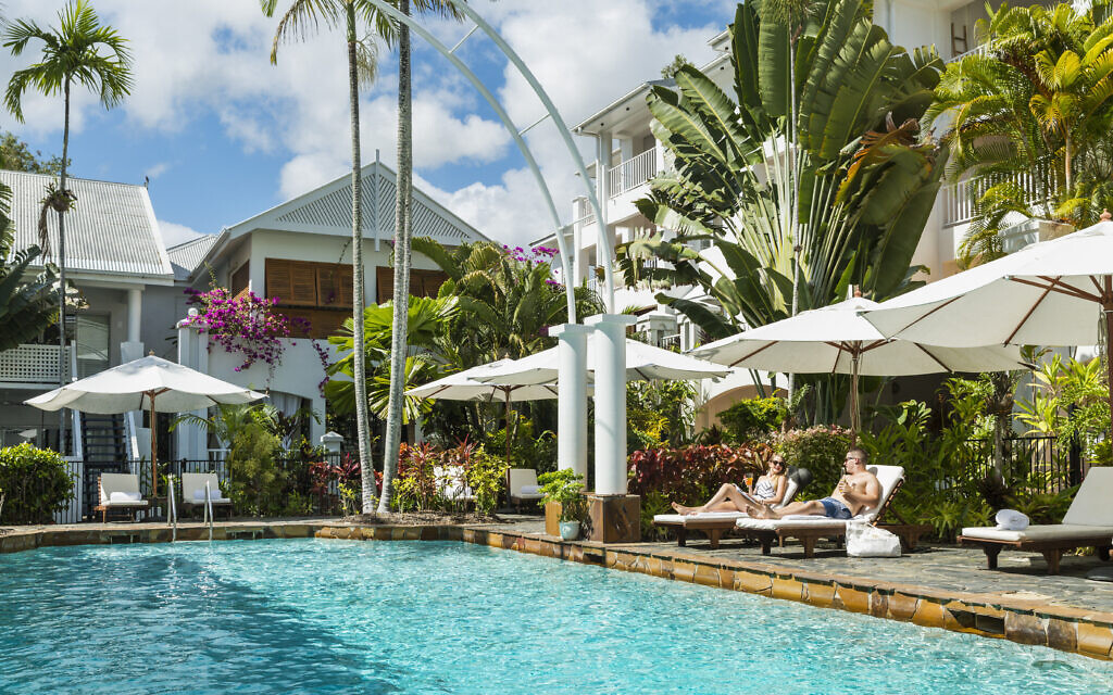 The pool at The Reef House in Palm Cove.