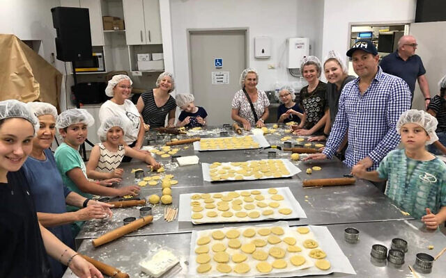 Baking cookies for firies and victims at Our Big Kitchen Baking cookies for firies and victims at Our Big Kitchen