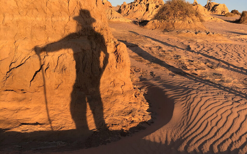 Ray Doobov in the sand dunes of Mungo National Park