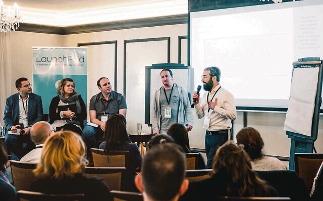 Rabbi Yaakov Glasman pitching the guidelines proposal at the LaunchPad
Innovation Showcase. Rabbi Yaakov Glasman pitching the guidelines proposal at the LaunchPad
Innovation Showcase.