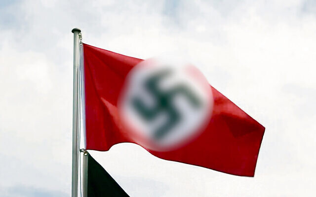 A Nazi flag similar to that flown at Robertson Oval in Wagga. A Nazi flag similar to that flown at Robertson Oval in Wagga.