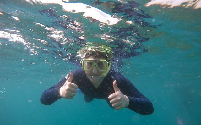 Shaanan Morris snorkelling in the Whitsundays Shaanan Morris snorkelling in the Whitsundays