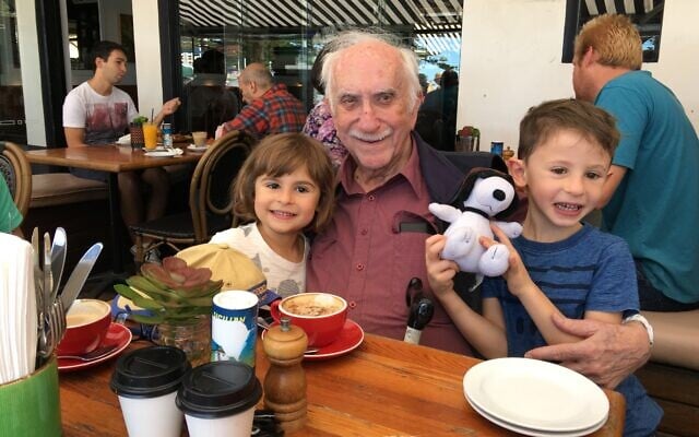 Laurie Rosenblum with great-grandchildren Eve and Noah Revelman. Laurie Rosenblum with great-grandchildren Eve and Noah Revelman.