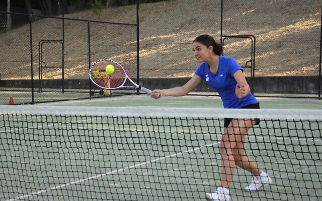 Lara Kaplan pictured training at Maccabi White City Tennis Club in Sydney last year. Photo: Shane Desiatnik Lara Kaplan pictured training at Maccabi White City Tennis Club in Sydney last year. Photo: Shane Desiatnik