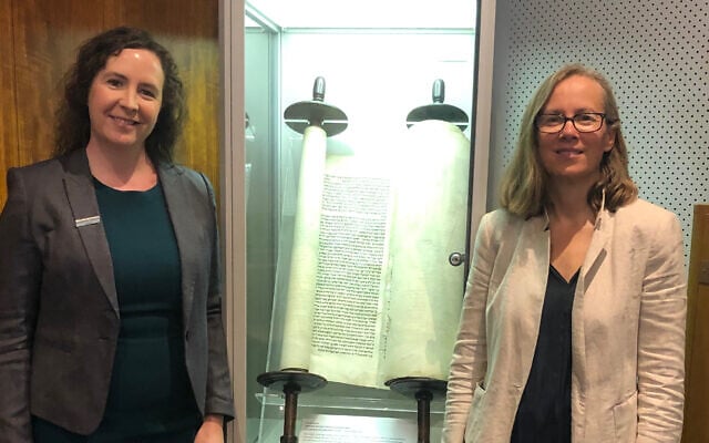 Sarah Hardman (left) with JHC museum director Jayne Josem. Sarah Hardman (left) with JHC museum director Jayne Josem.