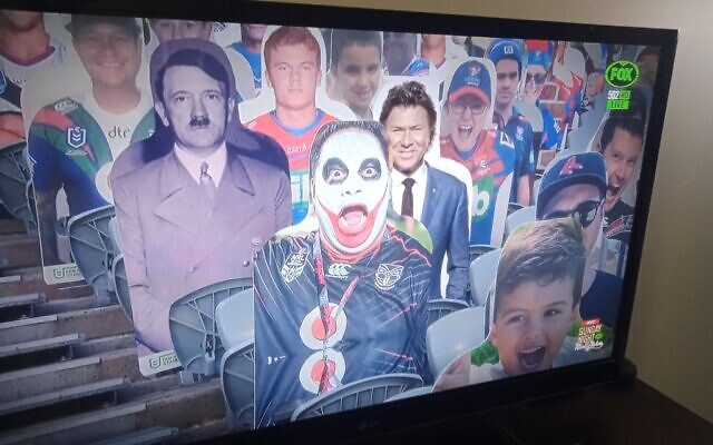 The photoshopped image that appeared on Fox League on Sunday evening. The photoshopped image that appeared on Fox League on Sunday evening.