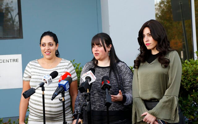 From left: Elly Sapper, Dassi Erlich and Nicole Meyer speaking to media on Wednesday morning. Photo: Peter Haskin From left: Elly Sapper, Dassi Erlich and Nicole Meyer speaking to media on Wednesday morning. Photo: Peter Haskin