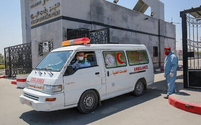 An ambulance in the southern Gaza Strip on April 13, 2020. Photo: Said Khatib/AFP An ambulance in the southern Gaza Strip on April 13, 2020. Photo: Said Khatib/AFP