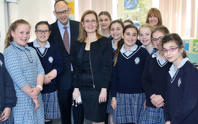 KTC principal Roy Steinman giving Vaucluse MP Gabrielle Upton a tour of the
school in 2017. Photo: Noel Kessel KTC principal Roy Steinman giving Vaucluse MP Gabrielle Upton a tour of the
school in 2017. Photo: Noel Kessel