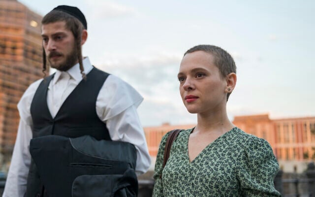 Shira Haas, right, and Amit Rahav in “Unorthodox.” (Netflix) Shira Haas, right, and Amit Rahav in “Unorthodox.” (Netflix)