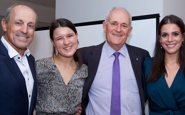From left: JBOD CEO Vic Alhadeff, Gabi Stricker-Phelps, Executive Council of Australian Jewry co-CEO
Peter Wertheim and Julia Sussman at last year’s Jeremy Spinak Young Leaders graduation dinner. From left: JBOD CEO Vic Alhadeff, Gabi Stricker-Phelps, Executive Council of Australian Jewry co-CEO
Peter Wertheim and Julia Sussman at last year’s Jeremy Spinak Young Leaders graduation dinner.