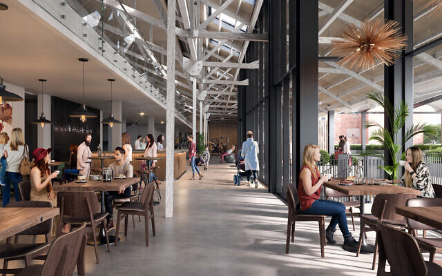 An artist’s impression of the new Hakoah at White City. An artist’s impression of the new Hakoah at White City.