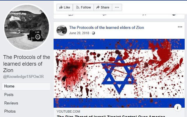 A post on the Protocols of the learned elders of Zion Facebook page. A post on the Protocols of the learned elders of Zion Facebook page.
