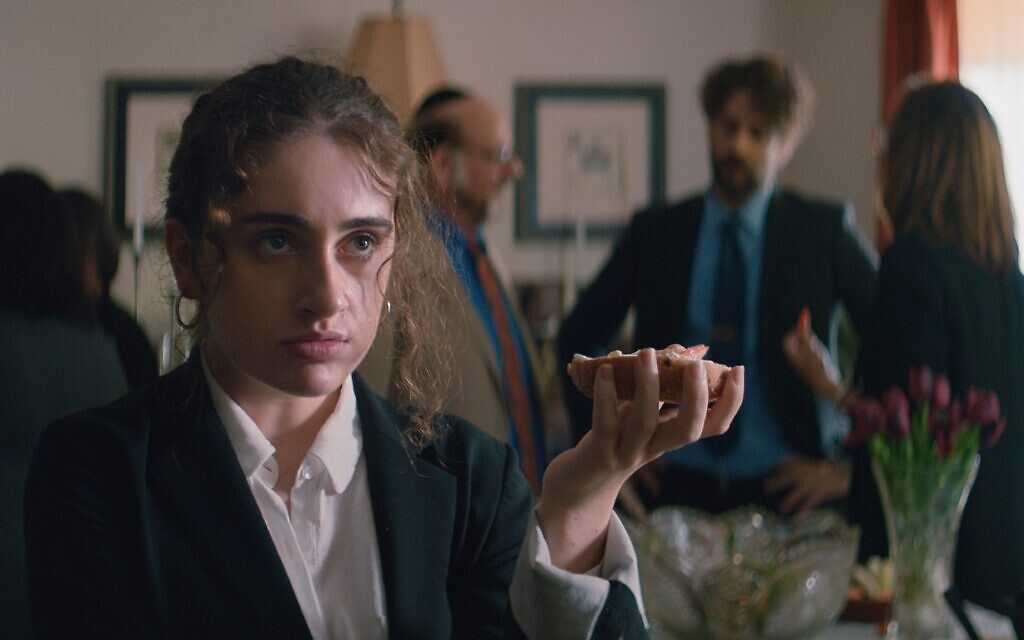 Rachel Sennott stars as college
student Danielle in Shiva Baby,
the debut film by Jewish
director Emma Seligman. Rachel Sennott stars as college
student Danielle in Shiva Baby,
the debut film by Jewish
director Emma Seligman.