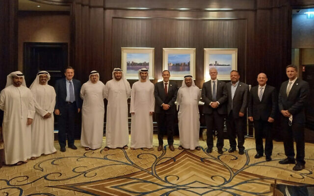 Dr Tal Becker (third from right) in Abu Dhabi earlier this month. Dr Tal Becker (third from right) in Abu Dhabi earlier this month.