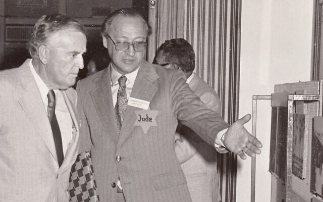 Queensland-based Shoah survivor George Stein shows former premier Joh Bjelke-Petersen around the temporary
Holocaust exhibition in 1982. Queensland-based Shoah survivor George Stein shows former premier Joh Bjelke-Petersen around the temporary
Holocaust exhibition in 1982.