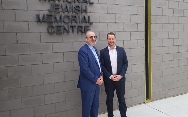 Izzat Salah Abdulhadi (left) and Rabbi Elhanan Miller. Photo: ACT Jewish Community Izzat Salah Abdulhadi (left) and Rabbi Elhanan Miller. Photo: ACT Jewish Community