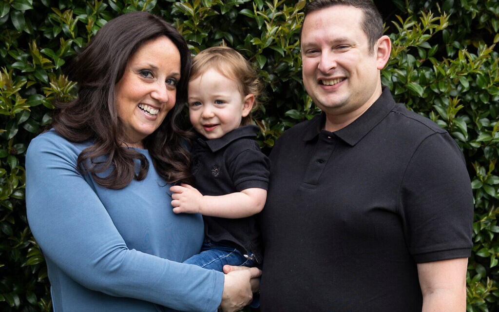 Janine and Shimon Davidowitz with their son, Levi. Janine and Shimon Davidowitz with their son, Levi.
