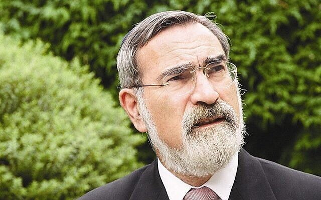 Rabbi Lord Jonathan Sacks. Photo: United Synagogue via JTA Rabbi Lord Jonathan Sacks. Photo: United Synagogue via JTA
