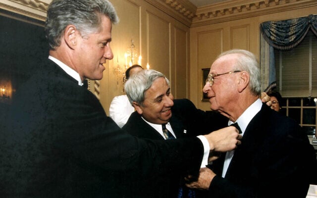 Curator’s pick: A photo of Bill
Clinton (left) and Yitzhak Rabin to
feature in the Unity exhibition. Curator’s pick: A photo of Bill
Clinton (left) and Yitzhak Rabin to
feature in the Unity exhibition.