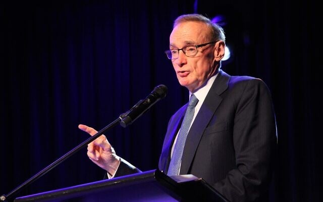 Bob Carr addressing an ALP policy forum on Palestine in 2017.
Photo: Shane Desiatnik Bob Carr addressing an ALP policy forum on Palestine in 2017.
Photo: Shane Desiatnik