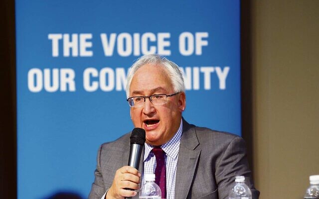 Michael Danby at The AJN/Zionism
Victoria's federal election debate in 2016. Photo: Peter Haskin Michael Danby at The AJN/Zionism
Victoria's federal election debate in 2016. Photo: Peter Haskin