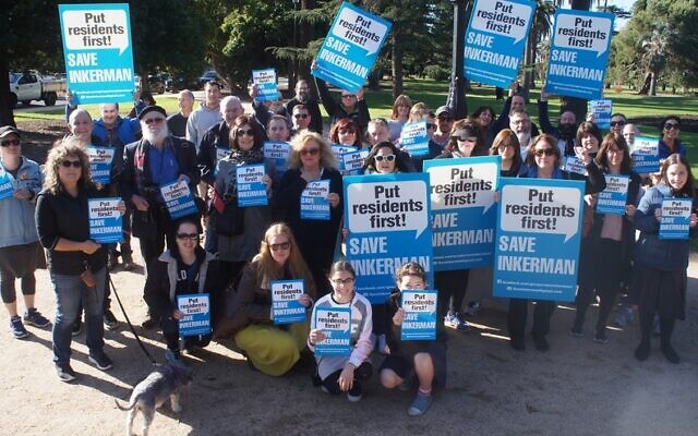 Campaigners demonstrating against the bike corridor. Campaigners demonstrating against the bike corridor.