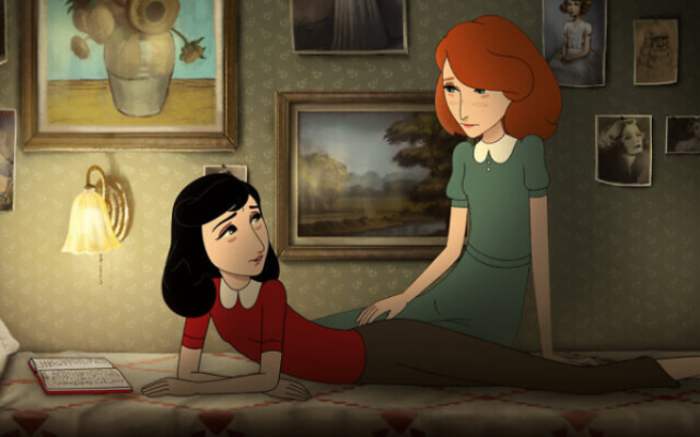 Anne, with her imaginary friend Kitty, to whom Anne wrote her diary. Photo: Purple Whale Films. Anne, with her imaginary friend Kitty, to whom Anne wrote her diary. Photo: Purple Whale Films.