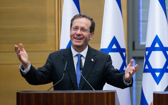 Newly inaugurated Israeli President Isaac Herzog. Photo: Twitter Newly inaugurated Israeli President Isaac Herzog. Photo: Twitter